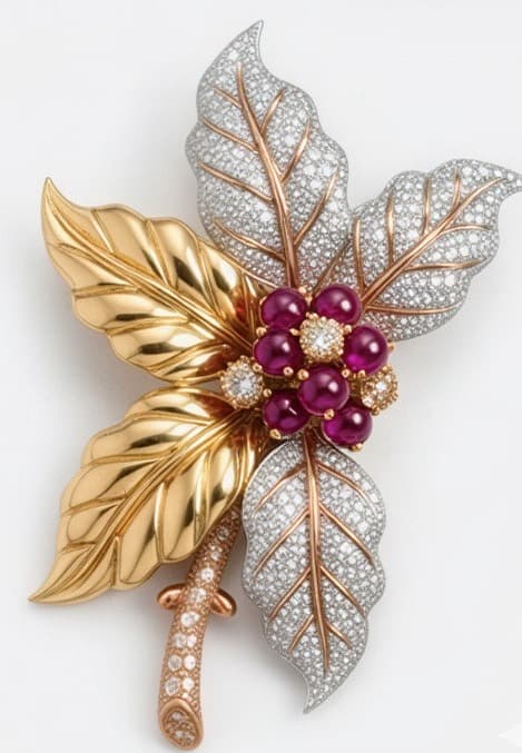 Le Grain de Café Floral Brooch